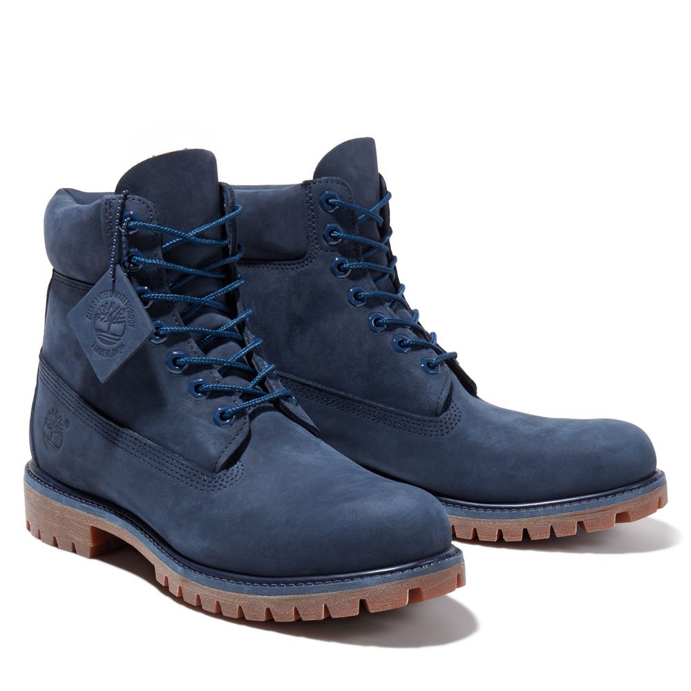 Bocanci De Zapada Timberland Barbati Bleumarin - 6-Inch Premium Waterproof - Romania - CRVJKI513